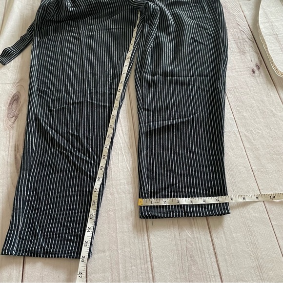 Cotton On Stripe Sleeveless Jumpsuit Womens S Navy White Lightweight Boho Casual - Picture 11 of 14